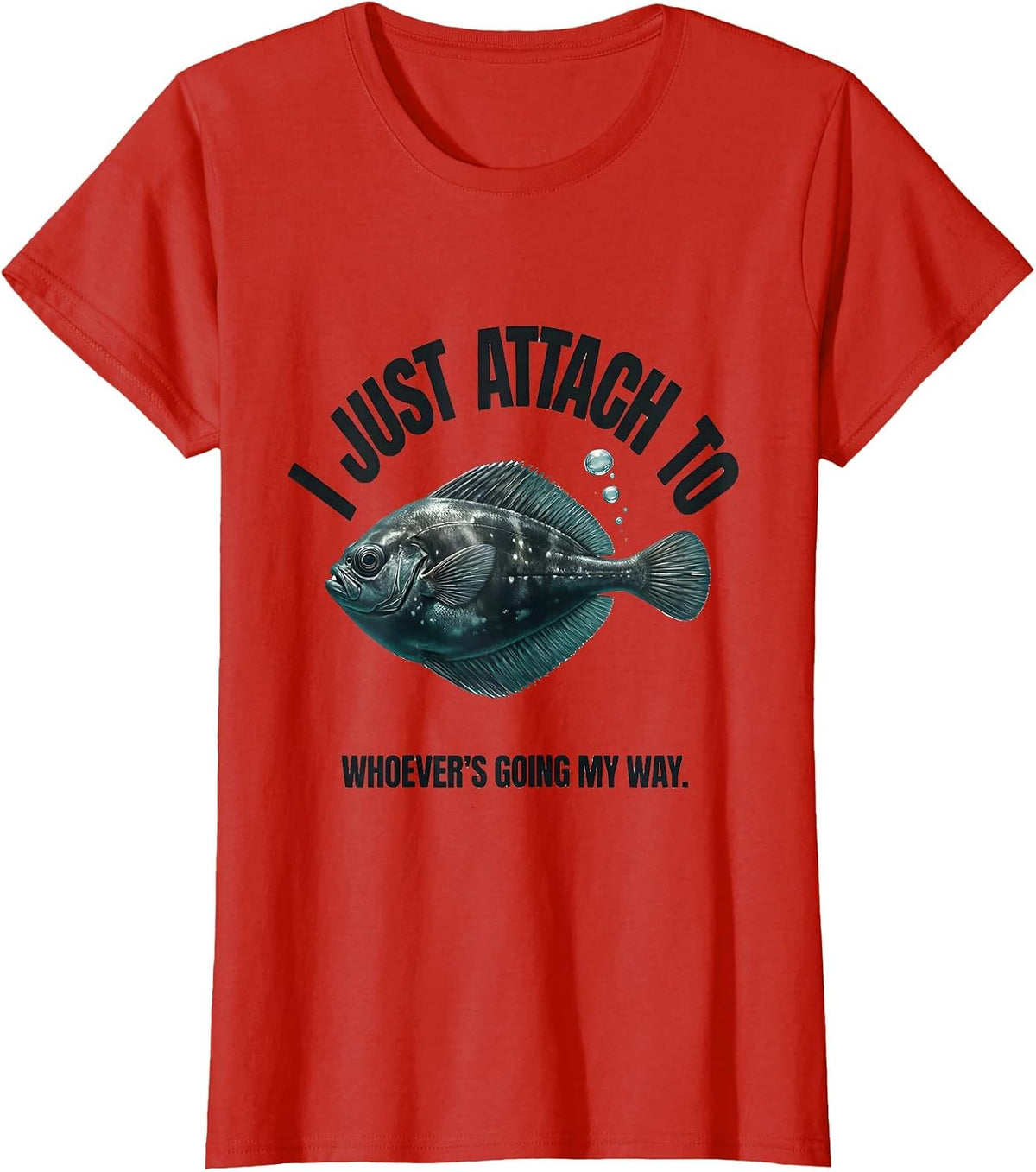 I Just Attach To Whoever's Going My Way Funny Shark Lover T-Shirt - Red