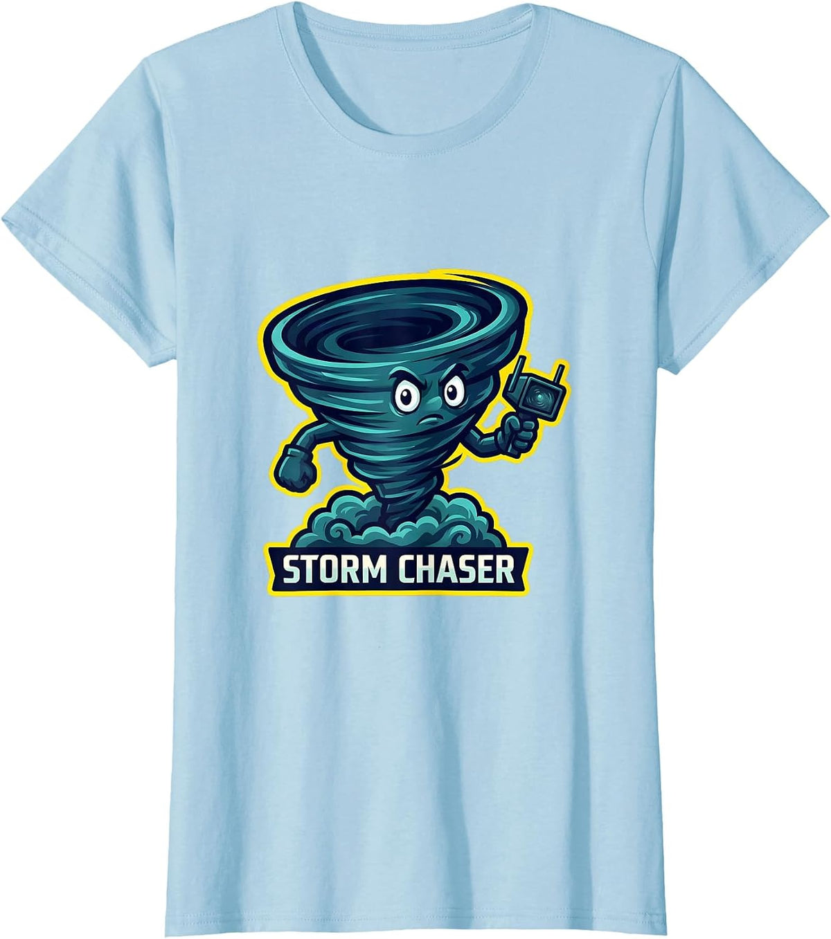 Storm Chaser Meteorology Enthusiast Weather Hobbyist T-Shirt - Baby Blue