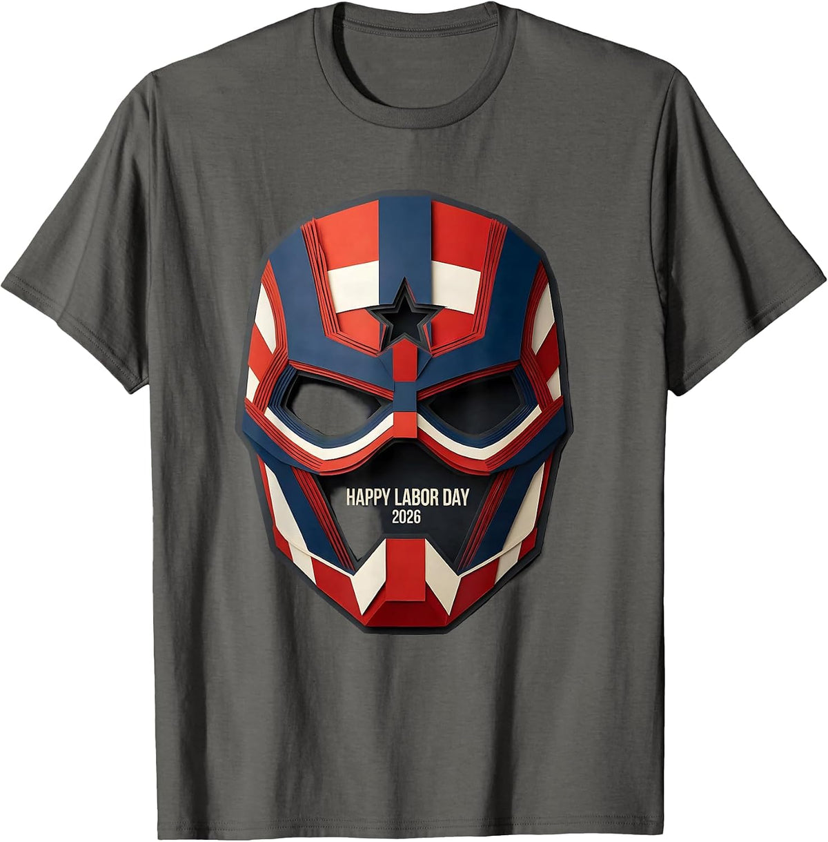 Men's Happy Labor Day 2026 Patriotic Union Worker Pride Gift T-Shirt - Asphalt Grey