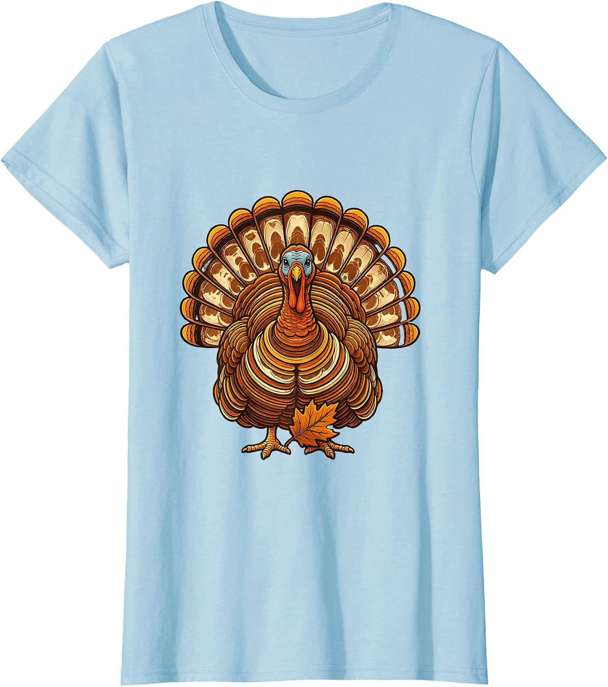 Plump Turkey CT Scan Radiology Tech Retro Thanksgiving T-Shirt - Baby Blue