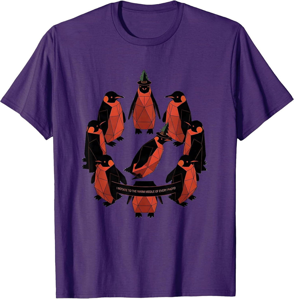 I Rotate To The Warm Middle Of Every Photo Funny T-Shirt - Purple