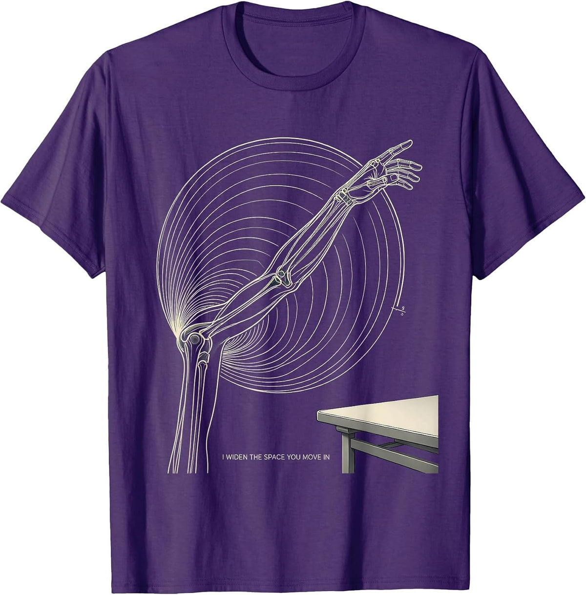 Men's I Widen The Space You Move In Funny Physical Therapist Gift T-Shirt - Purple