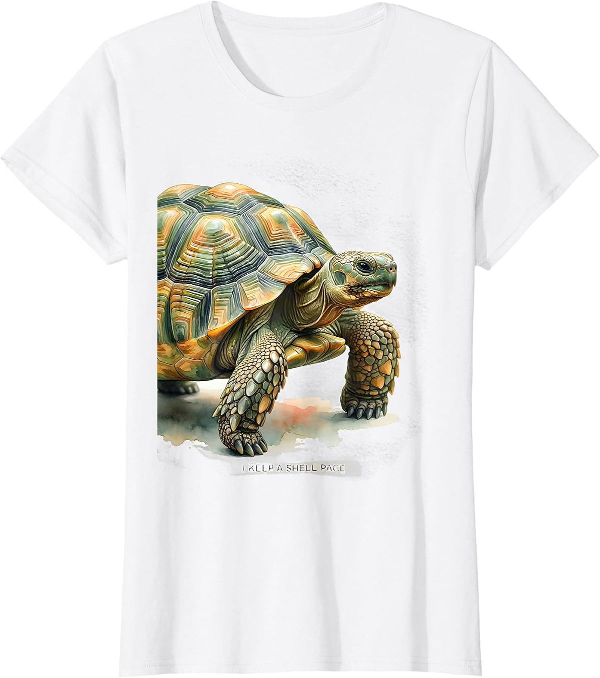 Women's I Keep A Shell Pace Funny Turtle Lover Pet Owner Humor T-Shirt - White
