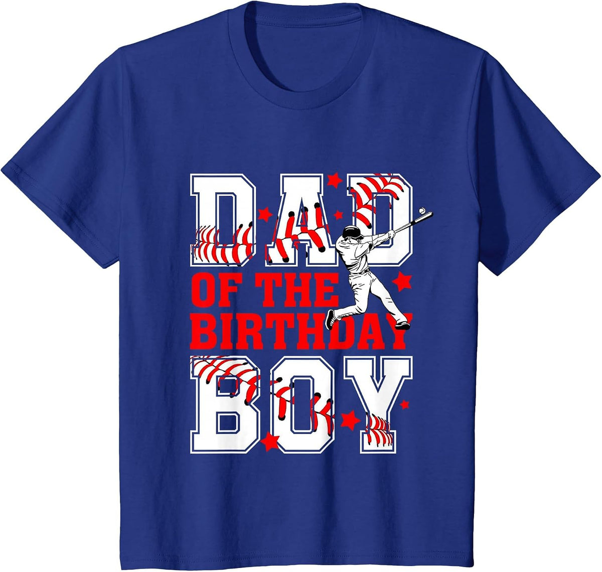 Mom and Dad Birthday Boy Son Baseball Lovers Family Matching T-Shirt - Royal Blue