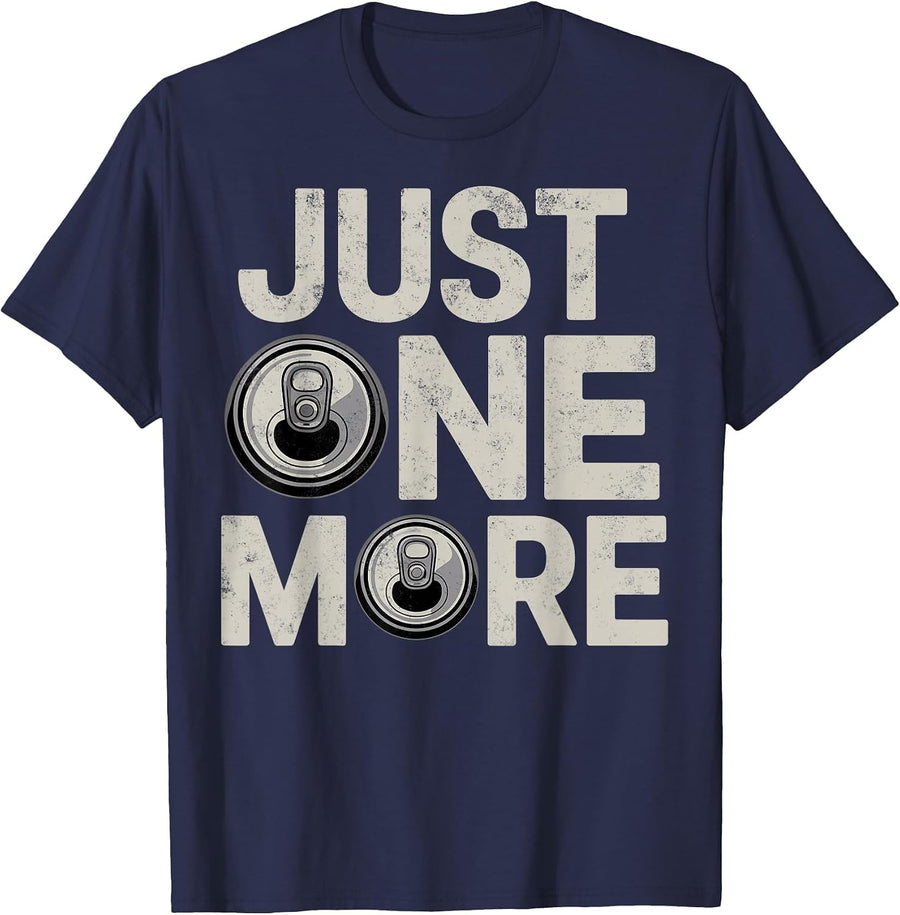 Just One More Beer Joke Bachelor Beer Party Drinking Team T-Shirt - Navy Blue