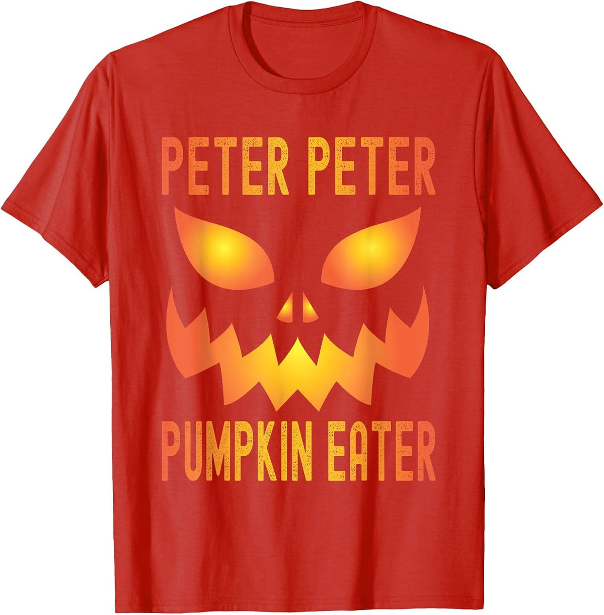 Funny Halloween Matching Costume Peter Pumpkin Eater T-Shirt - Red