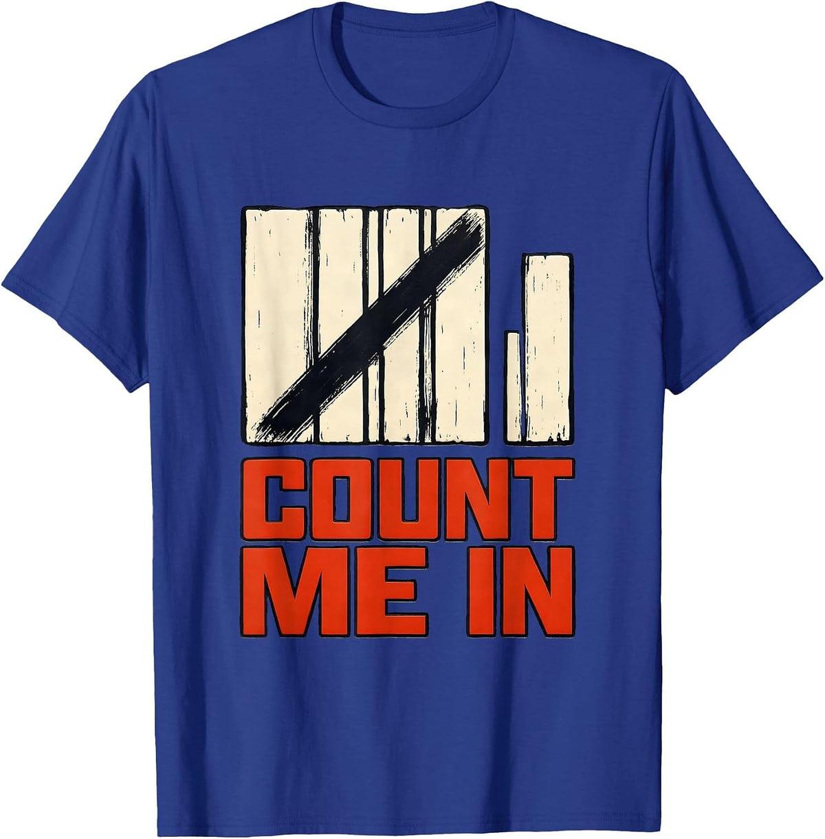 Men's Count Me In Funny Math Teacher Nerd Pun Humor T-Shirt - Royal Blue