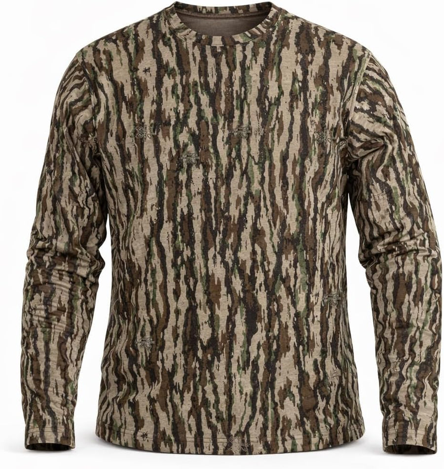 Realtree Men’s Long Sleeve Button Down Camp Shirt – Midweight, Cotton, Breathable Outdoor Shirt for Hunting and Fishing -