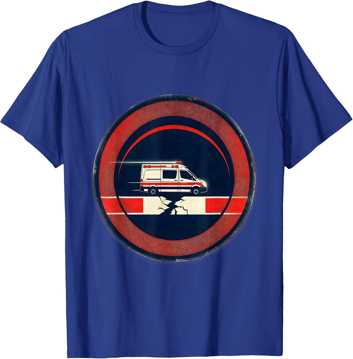 Men's Sealed Ambulance Badge EMT Paramedic Humor Gift T-Shirt - Royal Blue