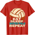 Men's Eat Sleep Water Polo Repeat Funny Water Polo Player Humor T-Shirt - Red