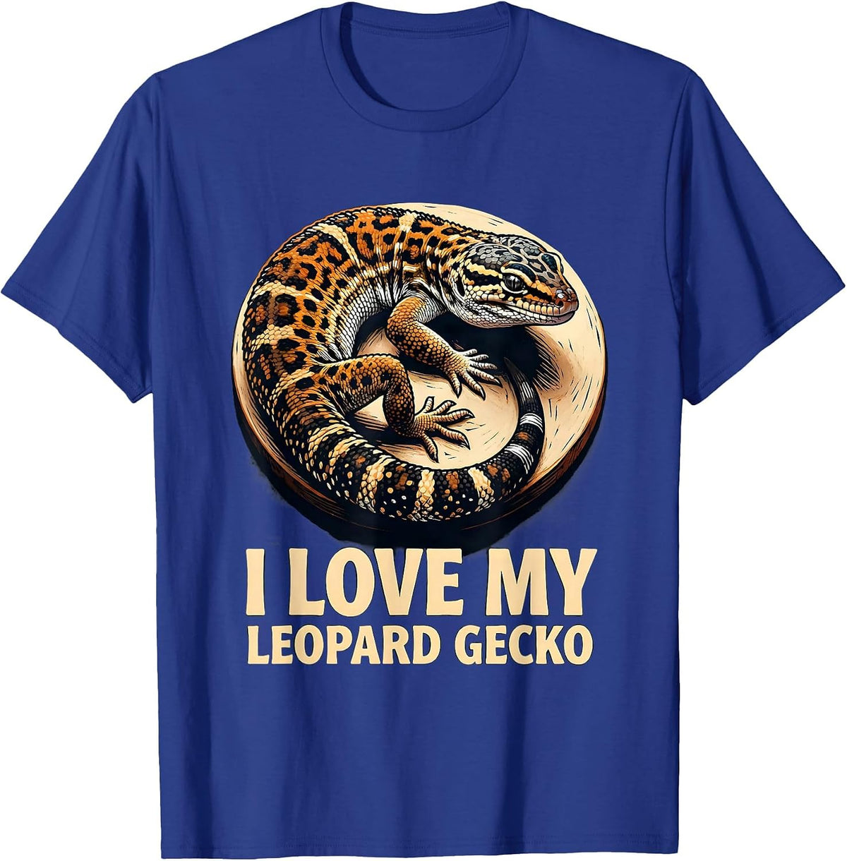 I Love My Leopard Gecko Cute Reptile Leopard Gecko Lover T-Shirt - Royal Blue