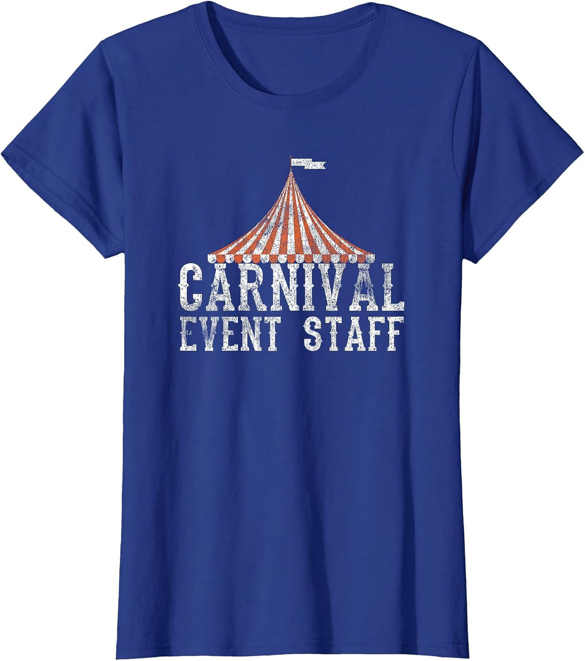 Vintage Circus Security Mardi Gras Staff T-Shirt - Royal Blue