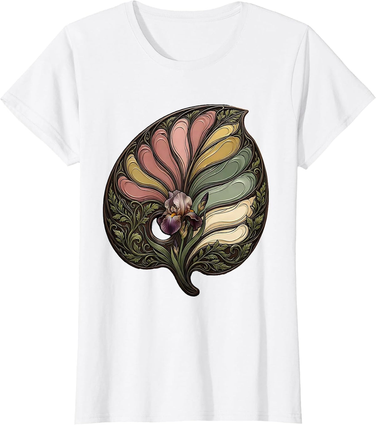 Painter's Palette Splashing Colors Art Design T-Shirt - White