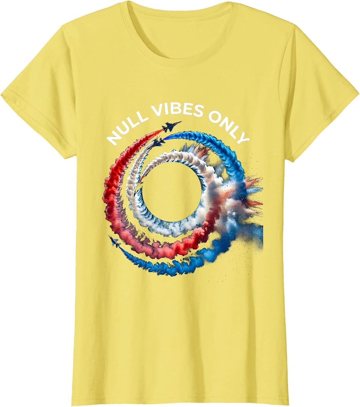 Null Vibes Only Programmer Humor Design T-Shirt - Lemon Yellow