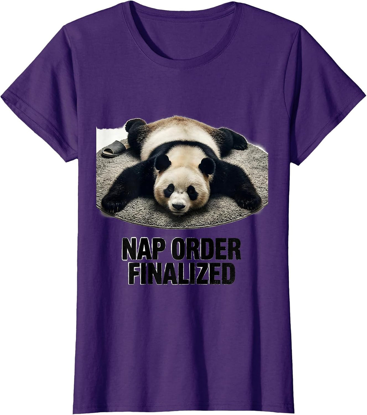 Women's Nap Order Finalized Funny Panda Bear Animal Lover Gift T-Shirt - Purple