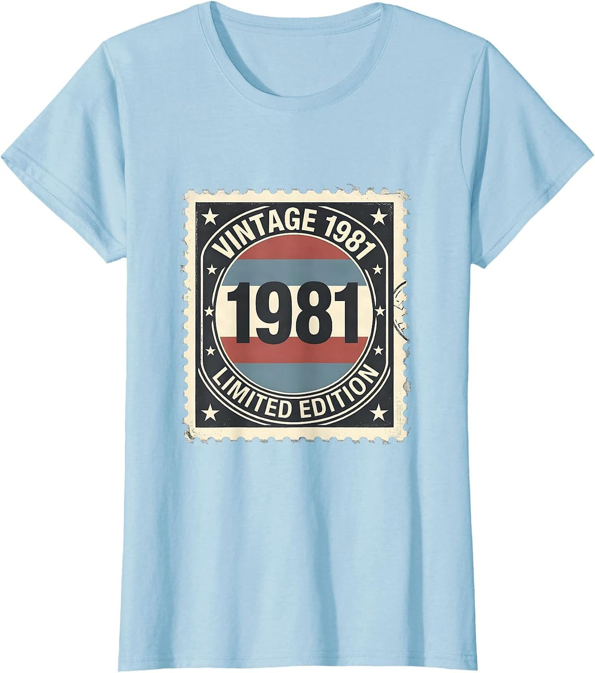 Vintage 1981 Limited Edition Stamp 40th Birthday Gift Men T-Shirt - Baby Blue