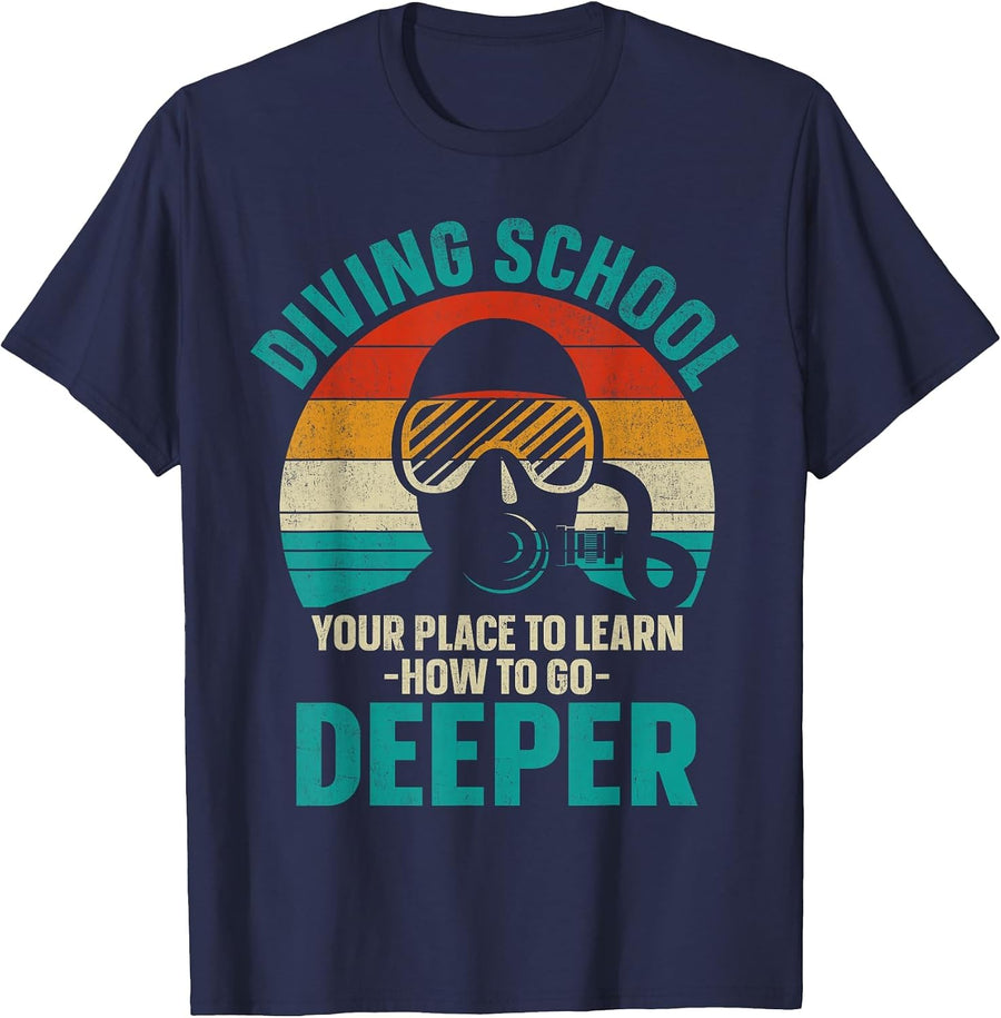Scuba Diving Underwater Professional Scuba Diver T-Shirt - Navy Blue
