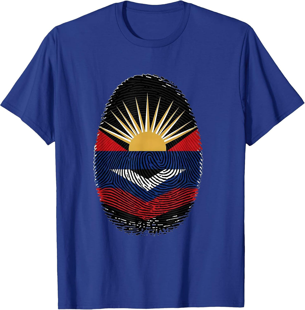 Antigua and Barbuda Flag Patriotic Heritage Pride T-Shirt - Royal Blue