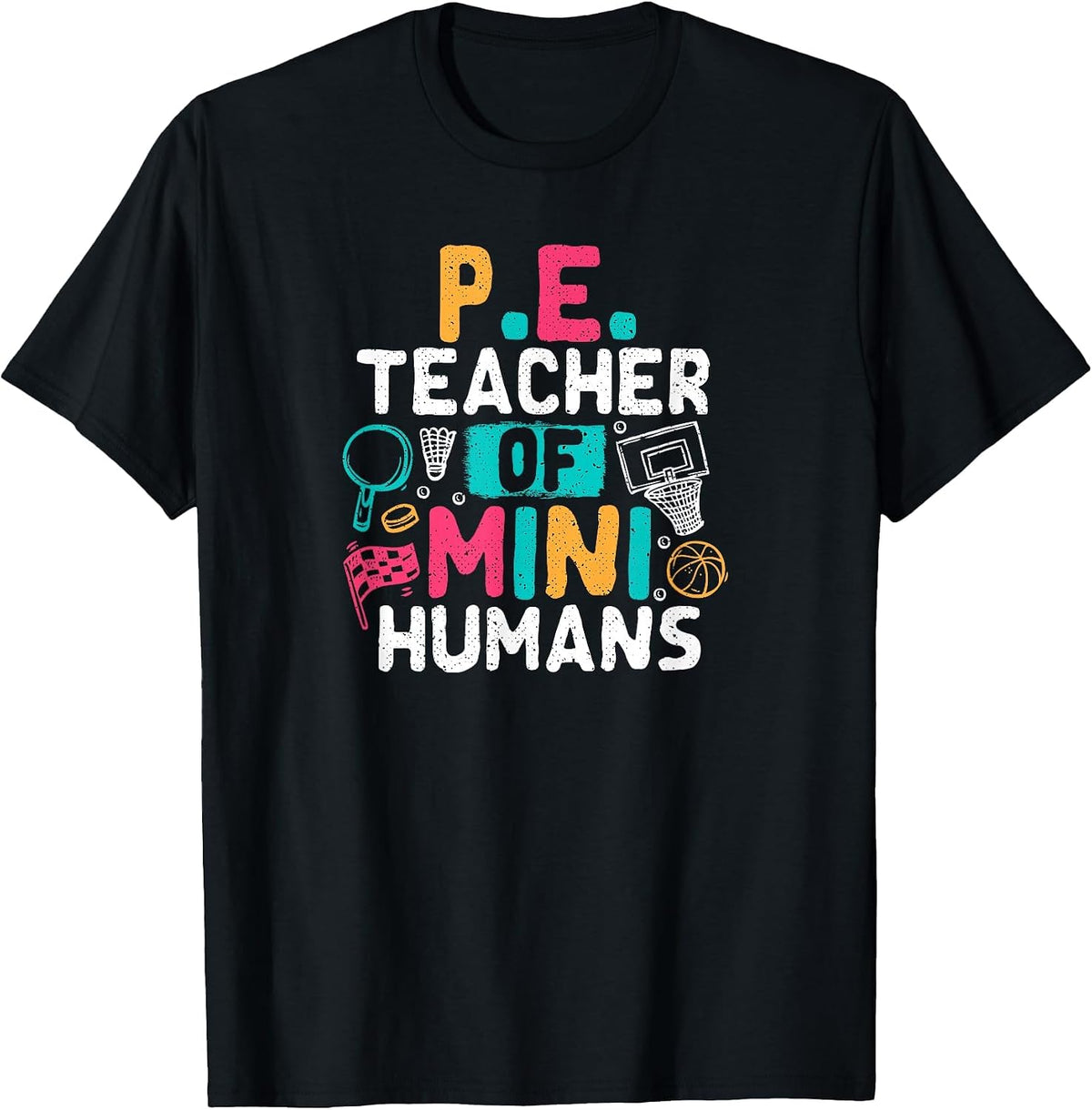 PE Teacher Back to School Physical Education Gym Teachers T-Shirt - Black