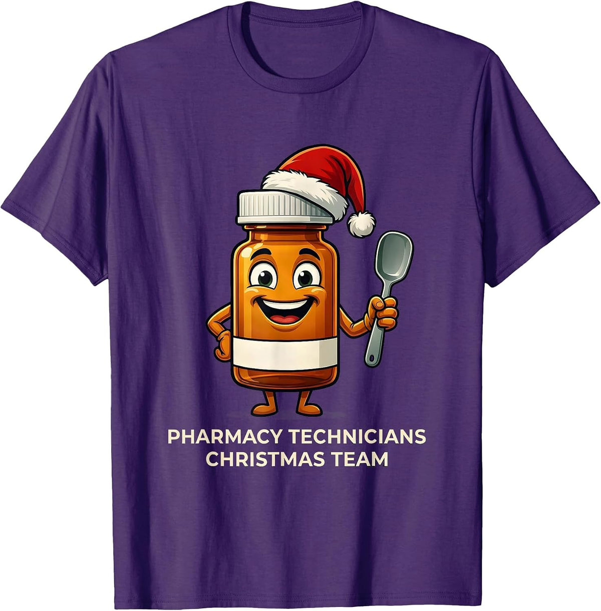 Pharmacy Technicians Christmas Team Funny Pharmacy Squad T-Shirt - Purple