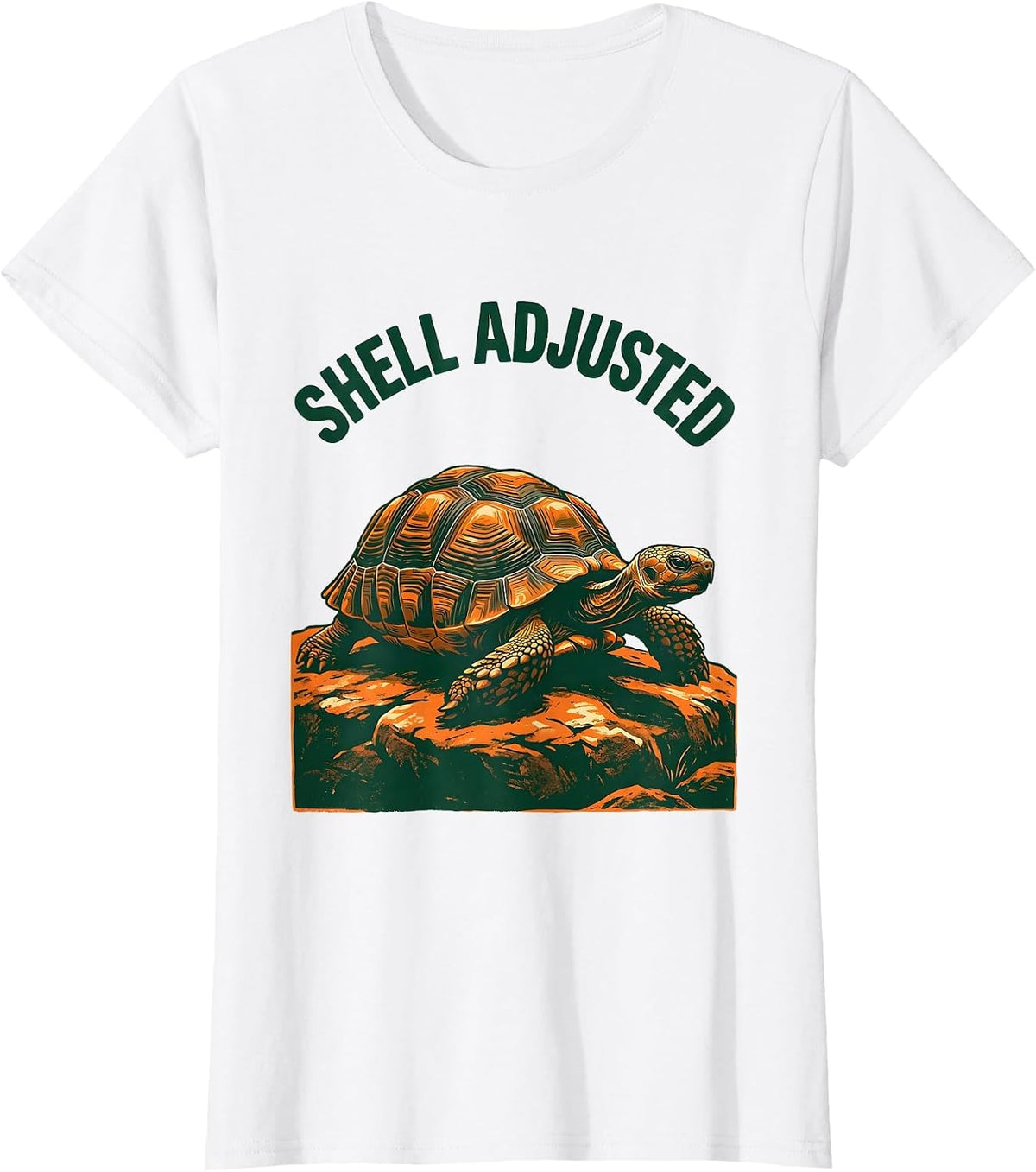 Shell Adjusted Funny Tortoise Lover Reptile Enthusiast Gift T-Shirt - White