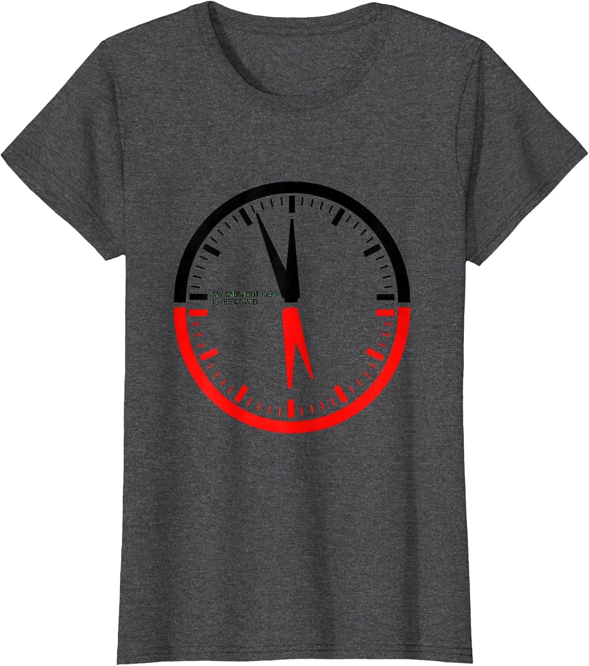Women's My Midnight Kiss Is Reserved Geometric Naughty Couple New T-Shirt - Dark Heather Grey