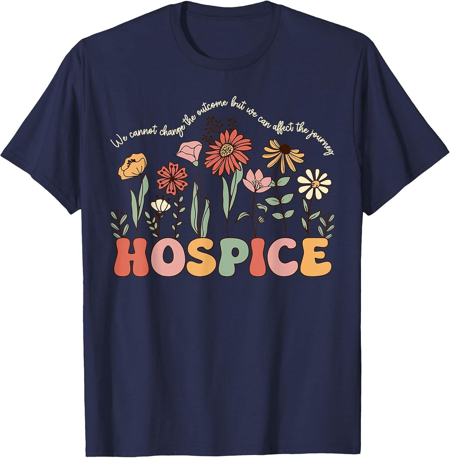 Hospice Nurses Social Worker Palliative Care Hospice Aide T-Shirt - Navy Blue