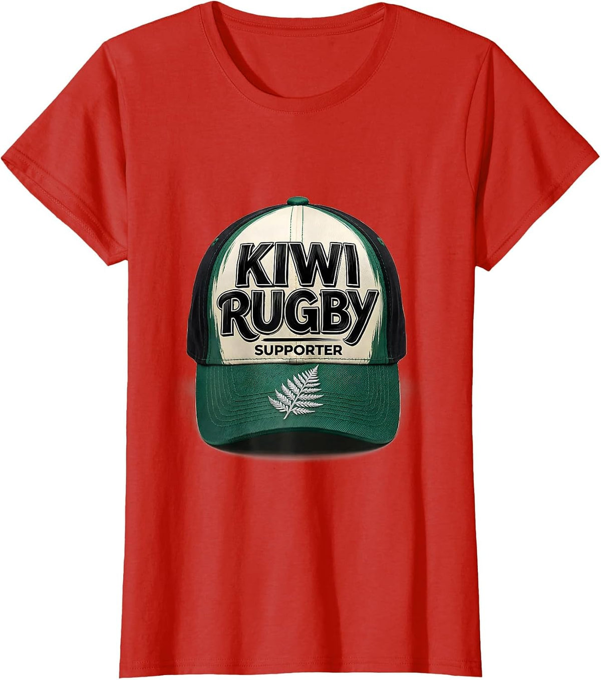 Women's Kiwi Rugby Supporter Funny New Zealand Rugby Fan Humor T-Shirt - Red