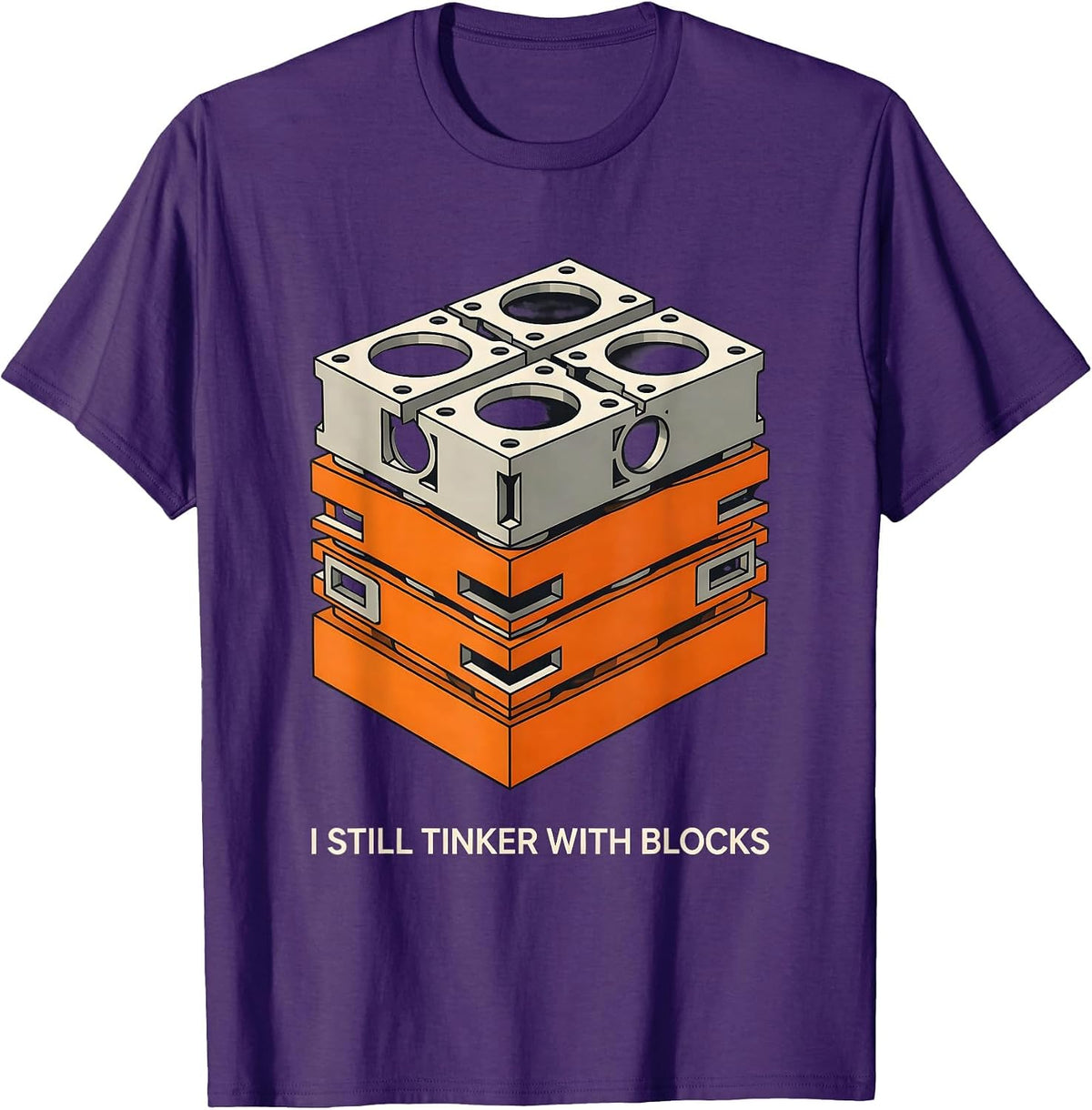 I Still Tinker With Blocks Funny Mechanic Auto Repair Gift T-Shirt - Purple