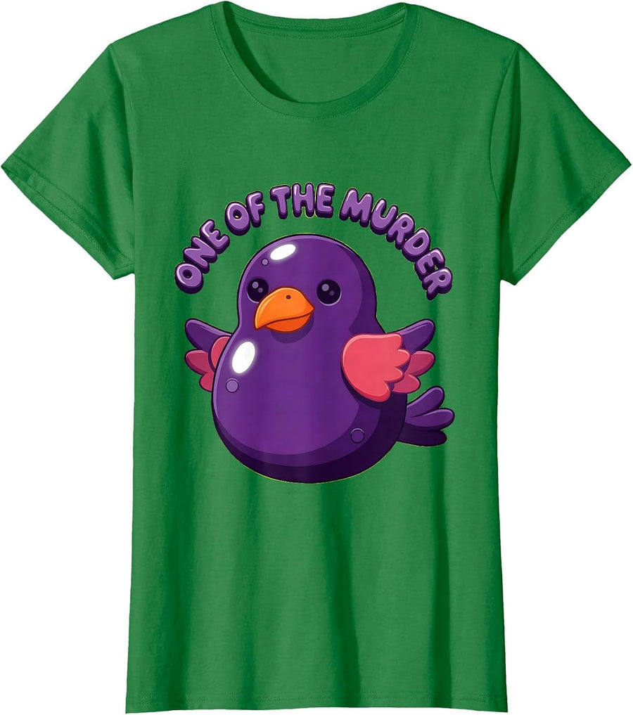 Women's One of the Murder Crow Lover Design T-Shirt - Kelly Green