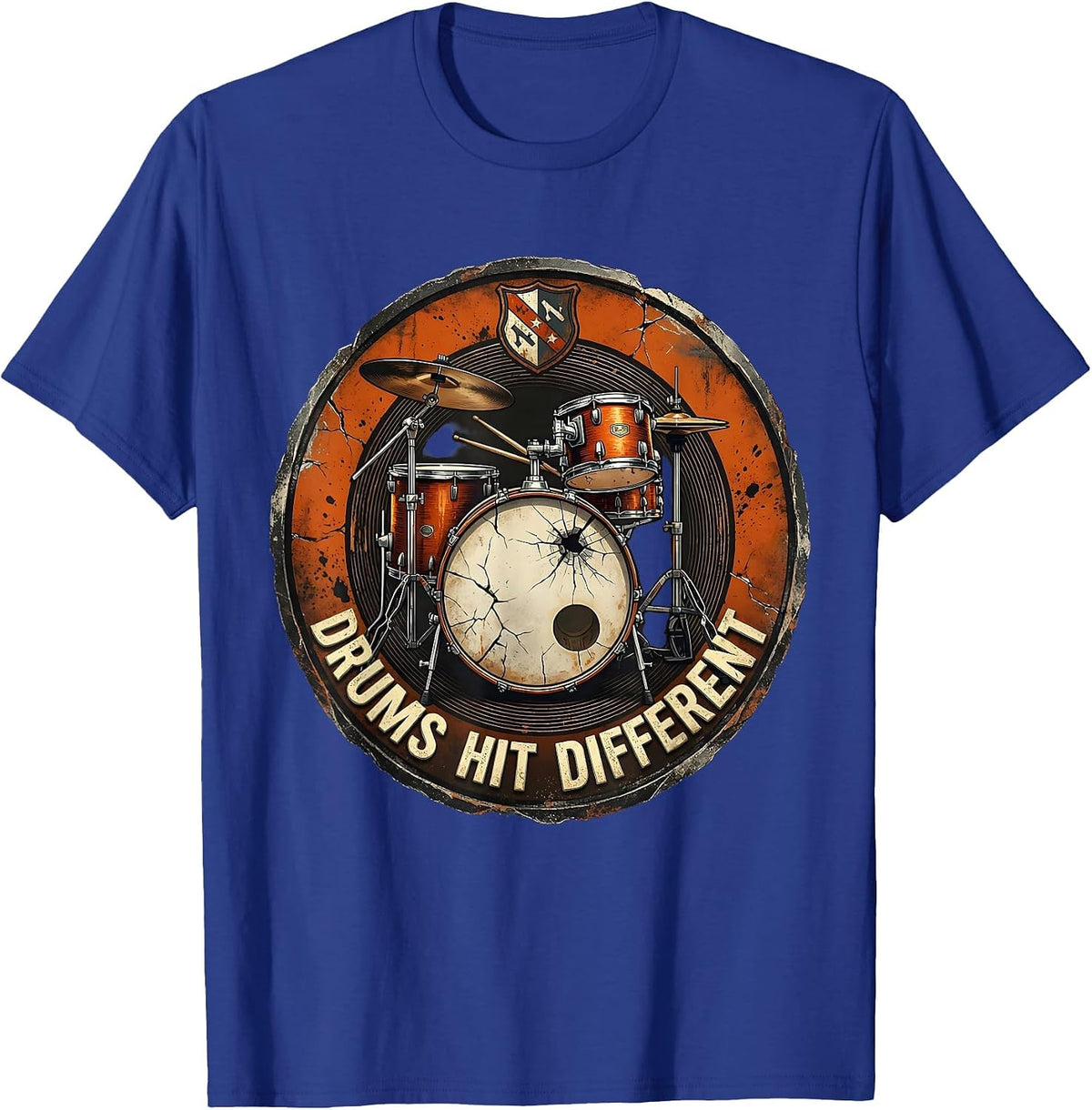 Drums Hit Different Drummer Music Design T-Shirt - Royal Blue