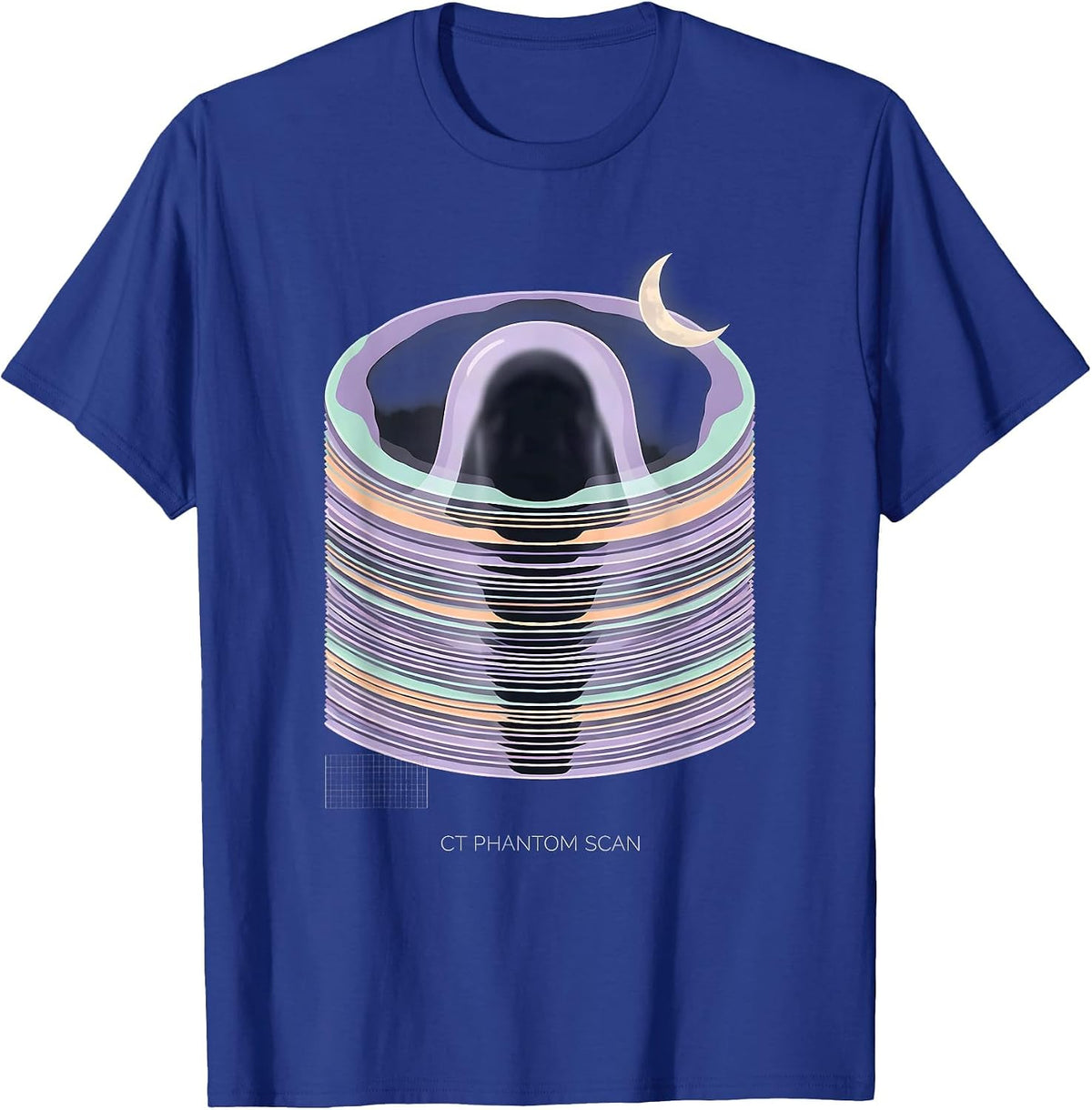 Men's CT Phantom Scan Funny Radiology Tech Halloween Pun T-Shirt - Royal Blue