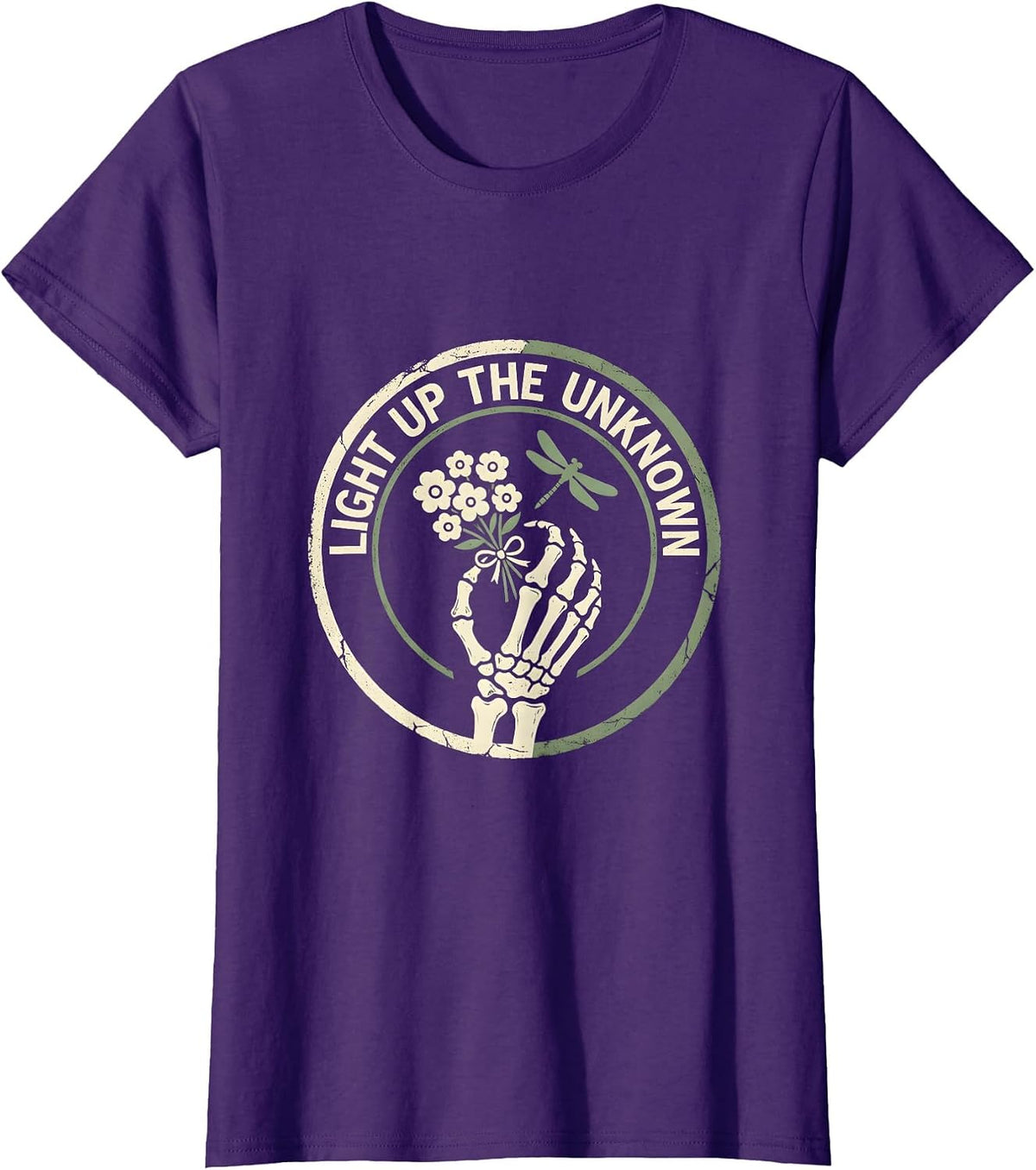 Women's Light Up the Unknown Radiology Design T-Shirt - Purple