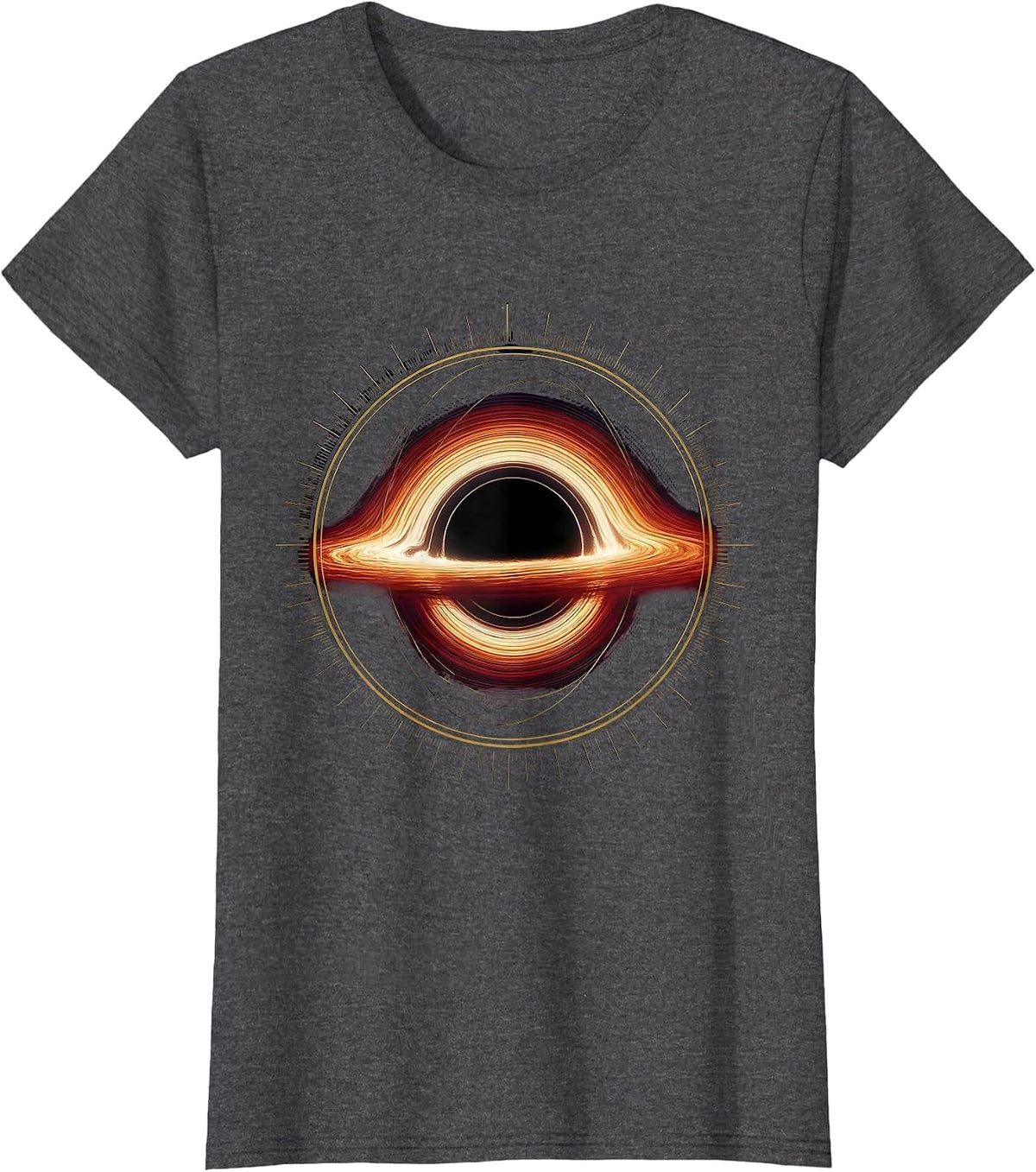 Women's Black Hole Physics Diagram Astrophysicist Space Science T-Shirt - Dark Heather Grey
