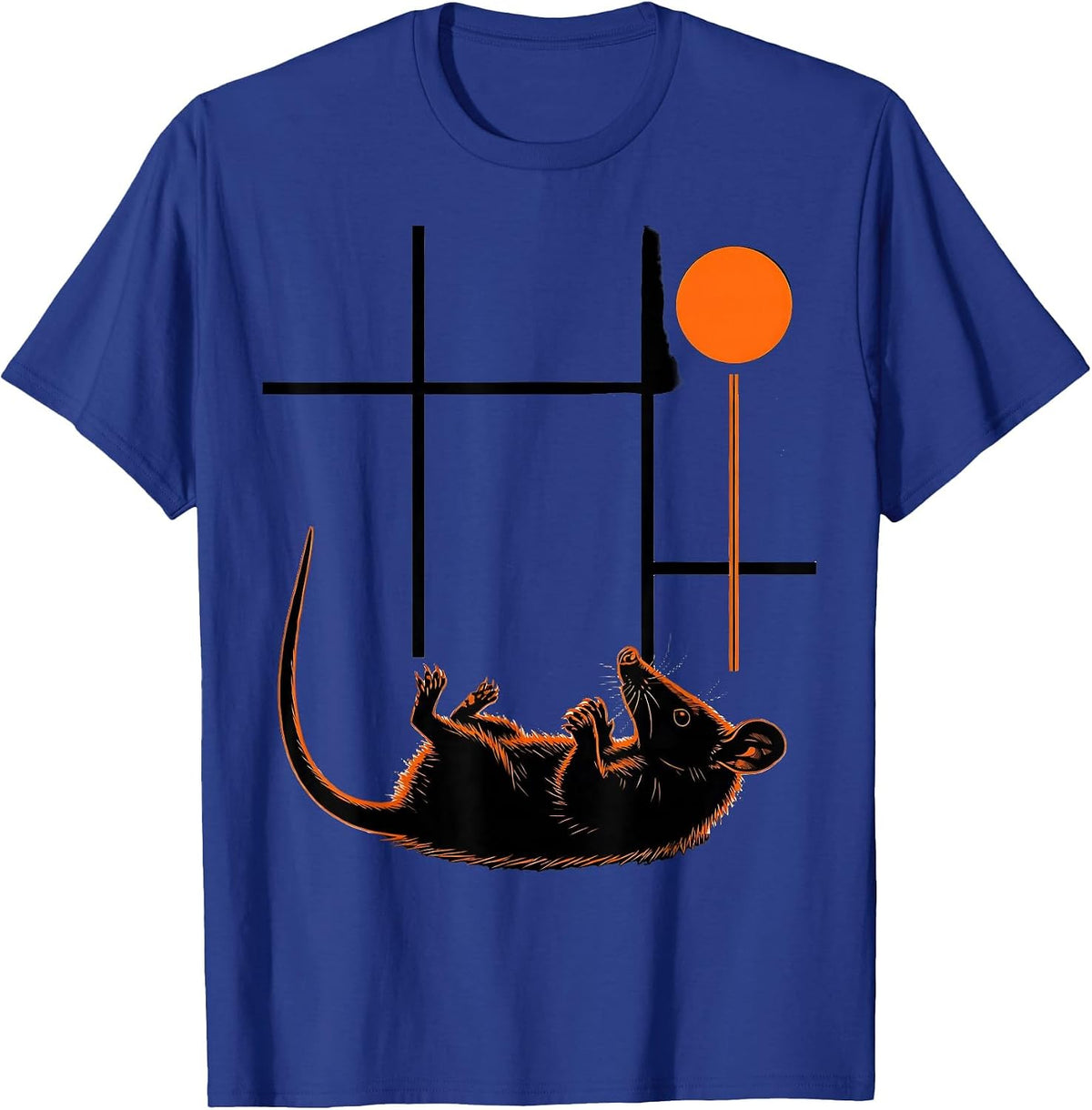 Opossum Moon Halloween Gothic Spooky Novelty T-Shirt - Royal Blue