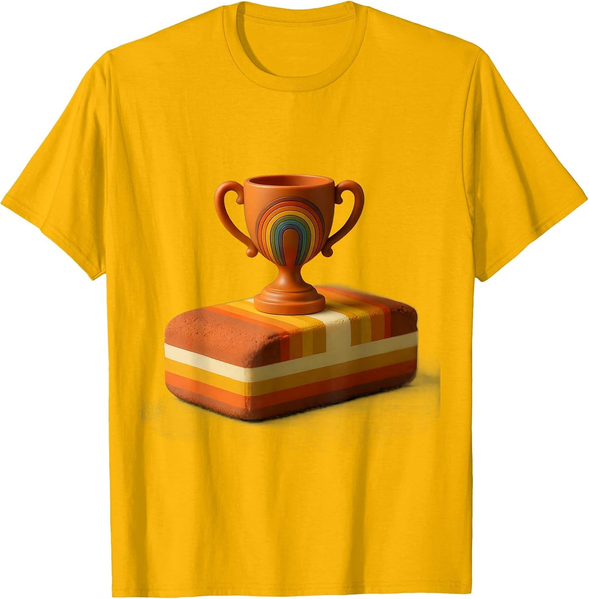 Fri-Yay Teacher Trophy Eraser Graphic T-Shirt - Golden Yellow