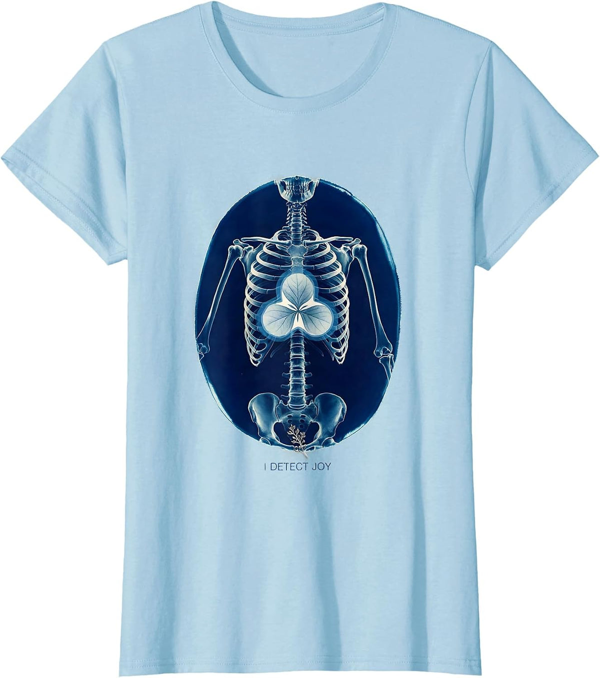 Women's I Detect Joy Cyanotype Radiology Tech Humor Gift T-Shirt - Baby Blue