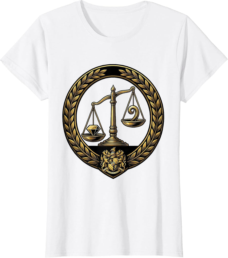 Women's The Turning Point Tipping Scales Graphic Design T-Shirt - White