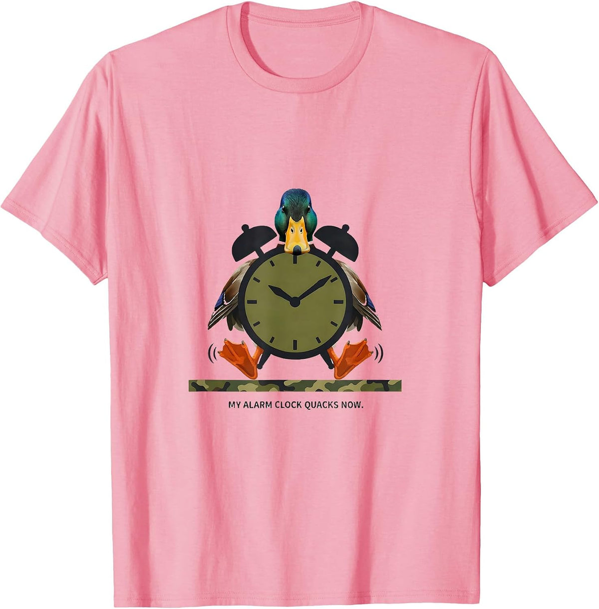 My Alarm Clock Quacks Now Funny Hunting Mallard Duck Youth T-Shirt - Pink