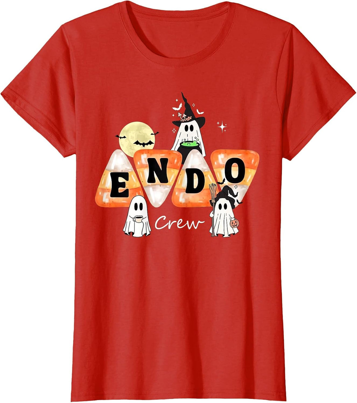 Endo Crew Endoscopy Nurse GI Colonoscopy Colon Halloween T-Shirt - Red