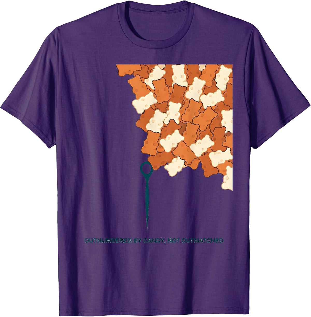 Men's Outnumbered By Candy Not Outmatched Dental Hygienist T-Shirt - Purple