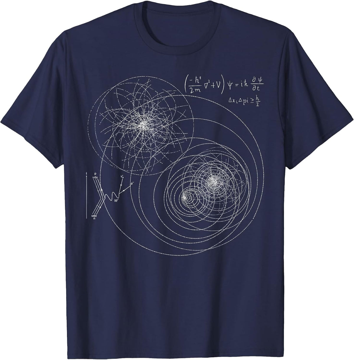 Higgs Boson Physics Quantum Mechanics Science Lover Teacher T-Shirt - Navy Blue