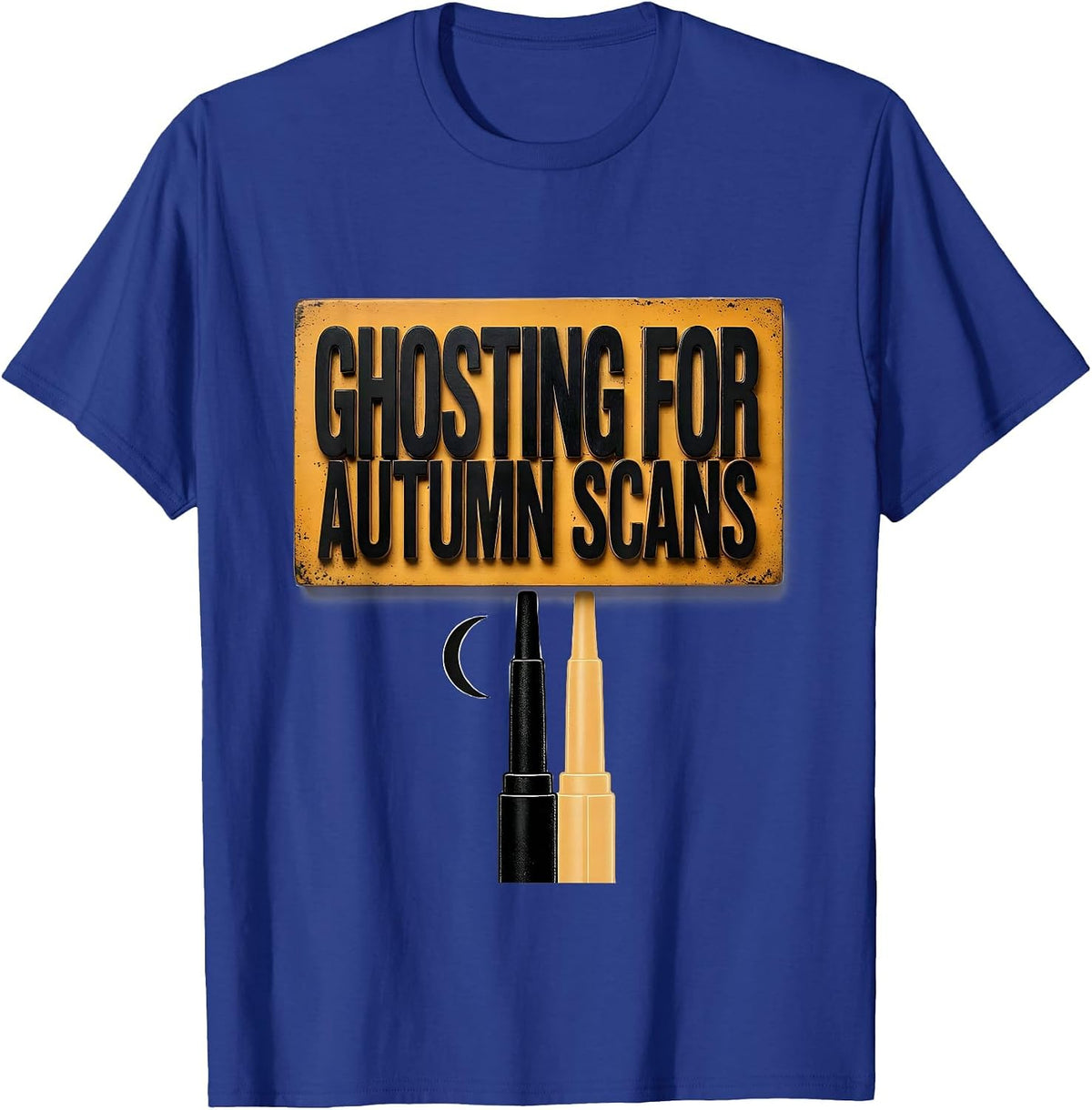Ghosting For Autumn Scans Wood Type Letterpress Sonographer T-Shirt - Royal Blue