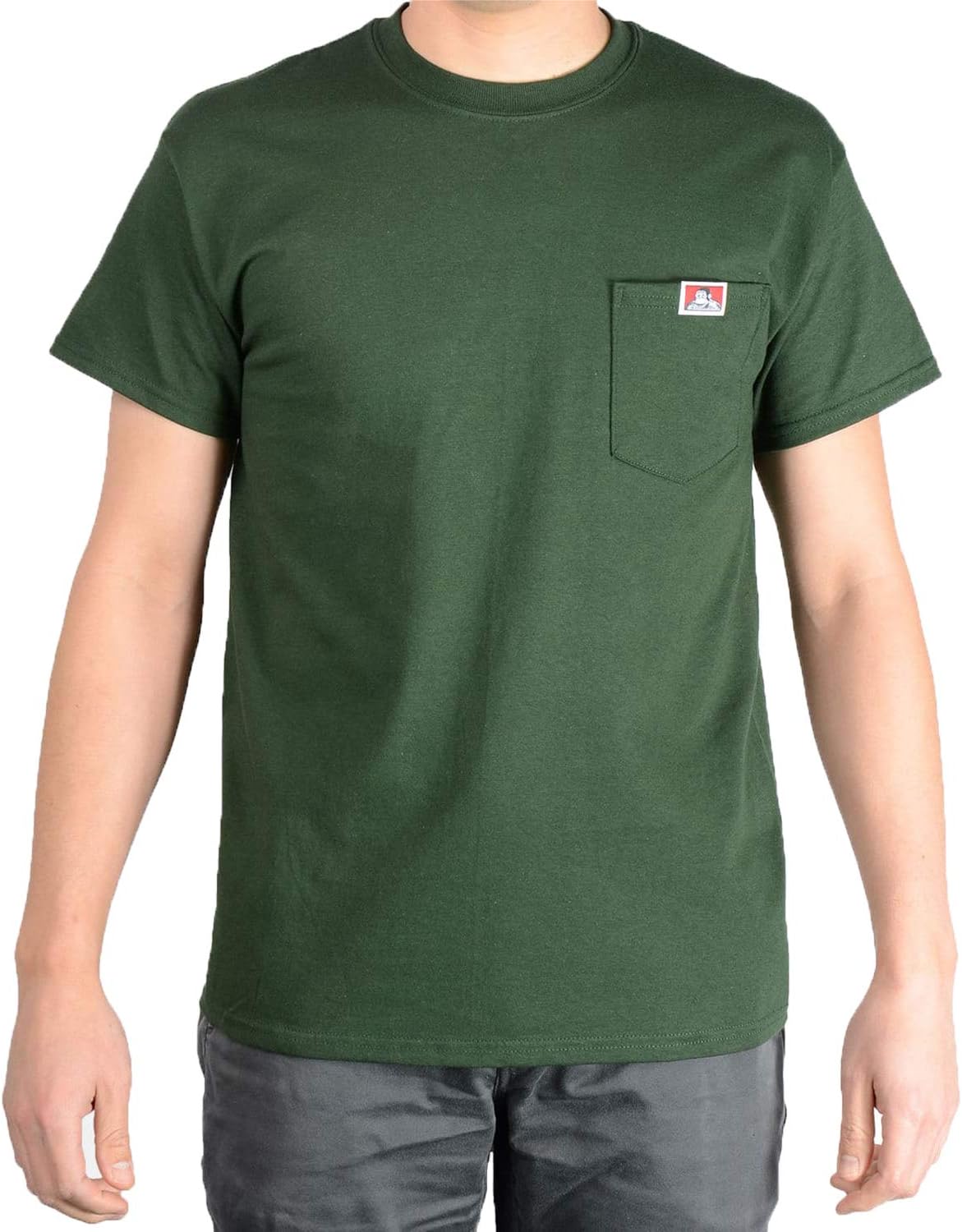 Ben Davis Men's Short Sleeve Heavyweight Pocket T-Shirt - Hunter Green