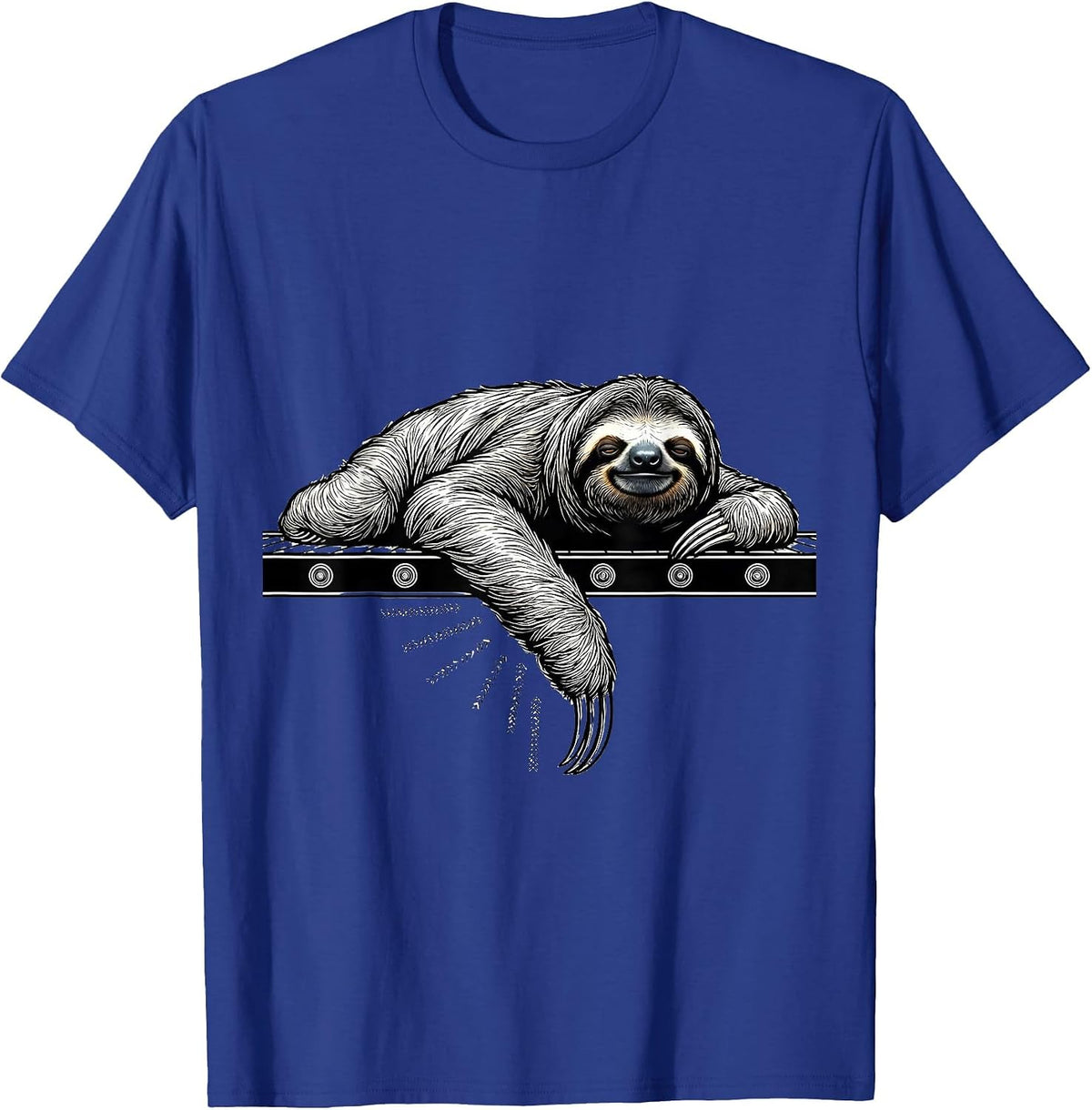 Men's Contour Sloth Funny Sloth Lover Animal Humor Gift T-Shirt - Royal Blue