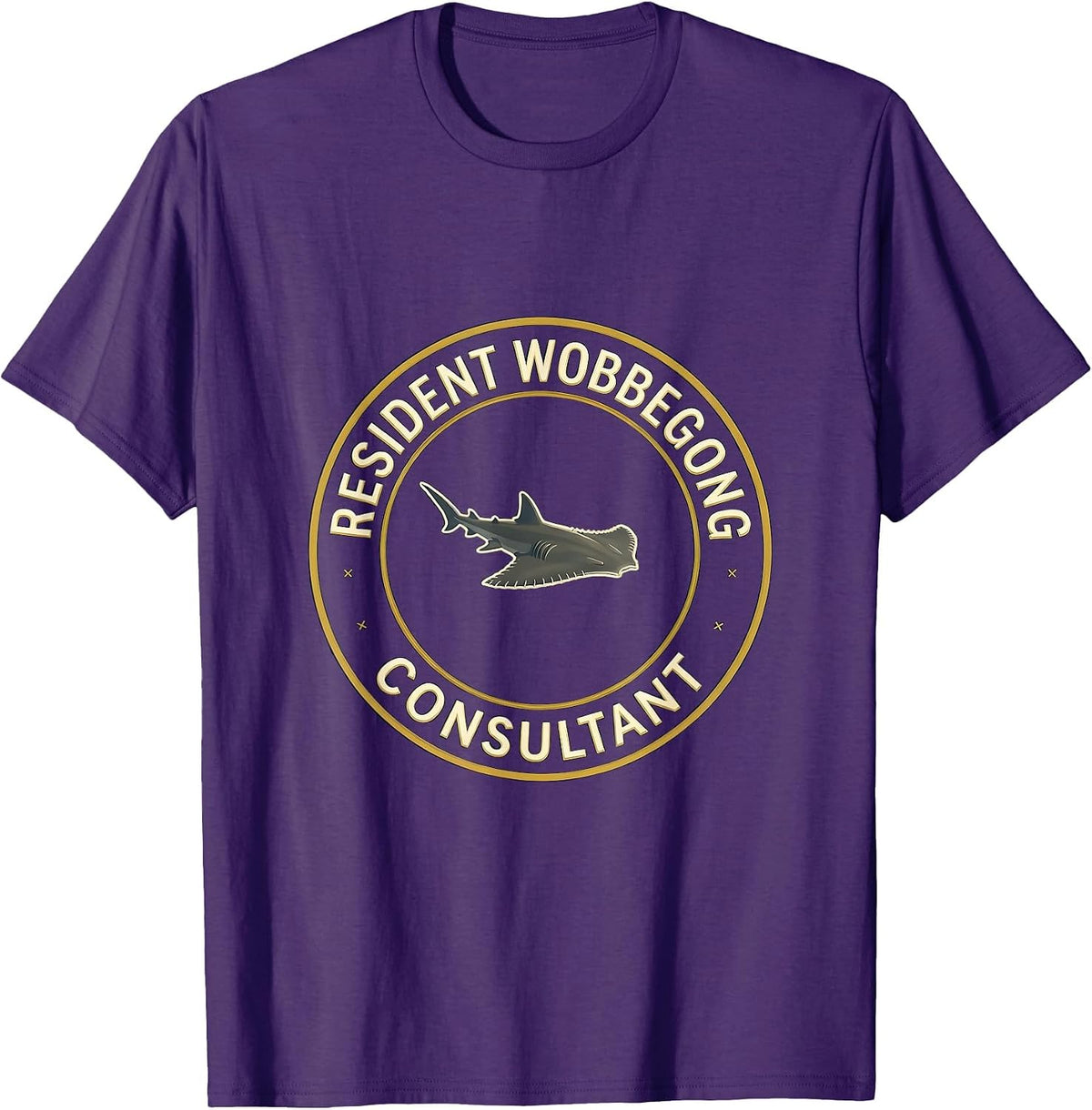 Resident Wobbegong Consultant Funny Shark Lover Ocean T-Shirt - Purple