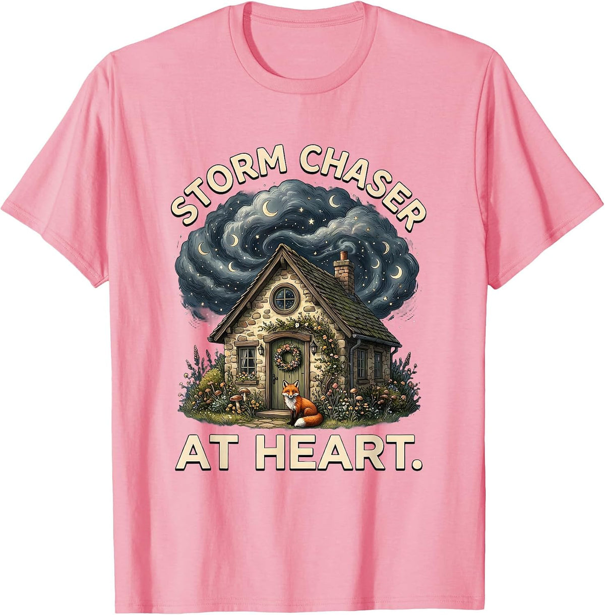 Men's Storm Chaser At Heart Stronger Than The Storm T-Shirt - Pink
