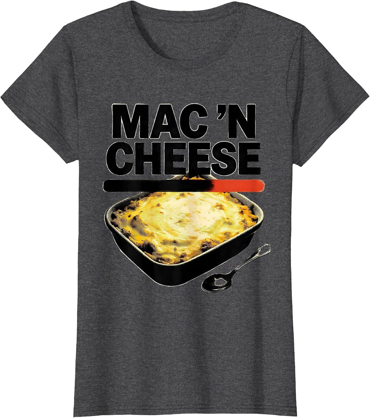 Women's Mac 'N Cheese Bootleg 90's Rap Rock Funny Thanksgiving T-Shirt - Dark Heather Grey