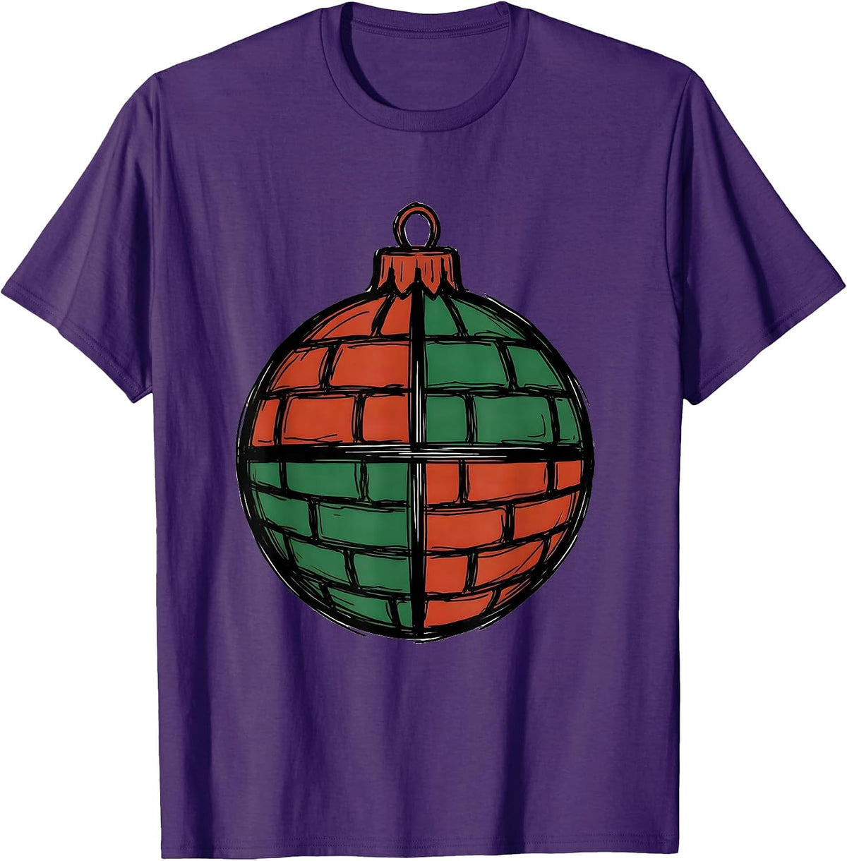 Men's Christmas Ornament Math Teacher Equation Humor T-Shirt - Purple