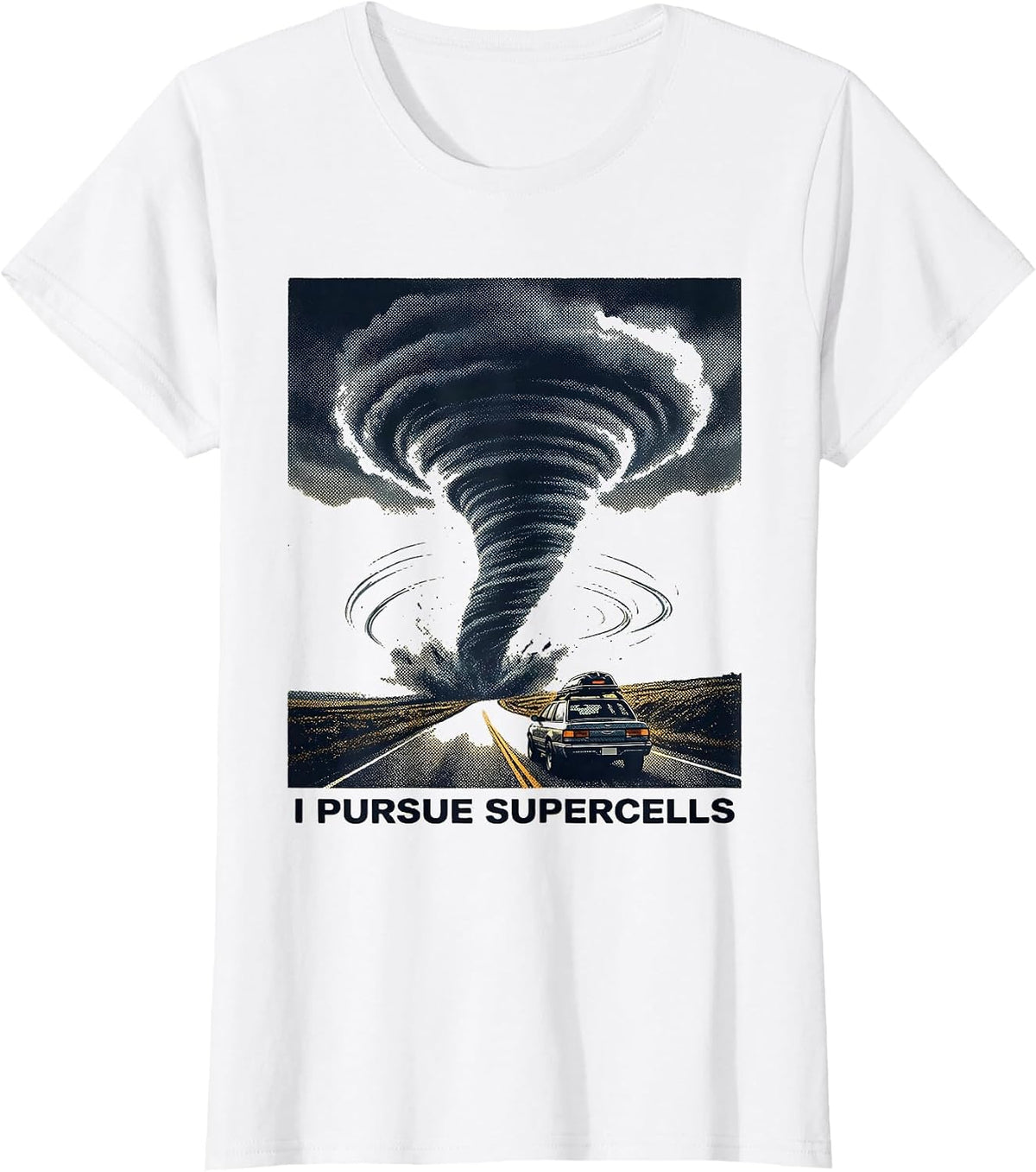 Women's I Pursue Supercells Storm Chaser Meteorology Weather T-Shirt - White